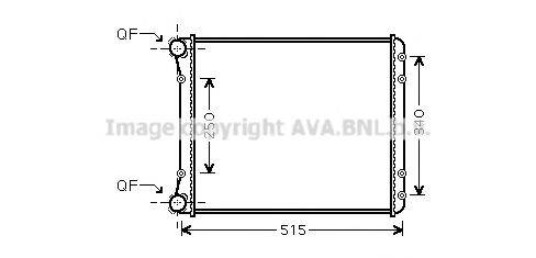 AVA QUALITY COOLING AI2220 Радіатор, охолодження двигуна