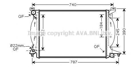 AVA QUALITY COOLING AI2243 Радіатор, охолодження двигуна