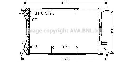 AVA QUALITY COOLING AI2306 Радіатор, охолодження двигуна