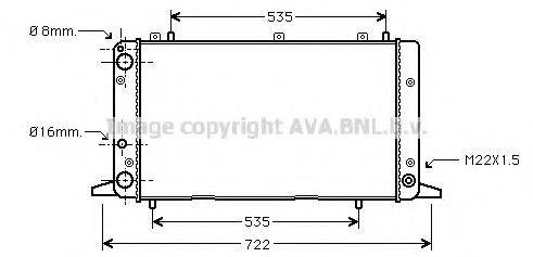 AVA QUALITY COOLING AIA2053 Радіатор, охолодження двигуна