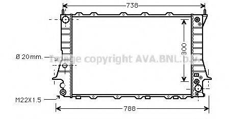 AVA QUALITY COOLING AIA2082 Радіатор, охолодження двигуна