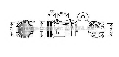 AVA QUALITY COOLING AIAK001 Компресор, кондиціонер