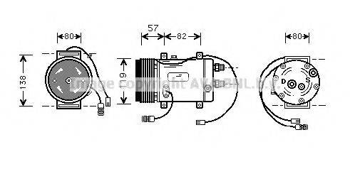 AVA QUALITY COOLING AIK008 Компресор, кондиціонер