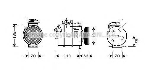 AVA QUALITY COOLING AIK247 Компресор, кондиціонер