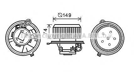 AVA QUALITY COOLING AL8138 Електродвигун, вентиляція салону