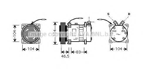 AVA QUALITY COOLING ALK104 Компресор, кондиціонер