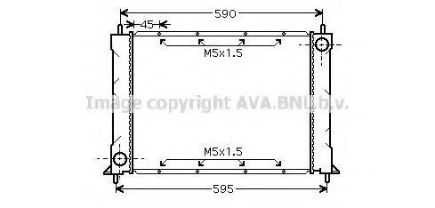 AVA QUALITY COOLING AU2119 Радіатор, охолодження двигуна