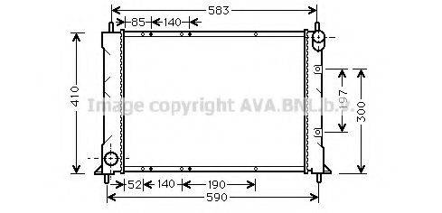 AVA QUALITY COOLING AU2149 Радіатор, охолодження двигуна