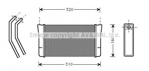 AVA QUALITY COOLING BW6080 Теплообмінник, опалення салону