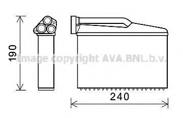 AVA QUALITY COOLING BW6541 Теплообмінник, опалення салону