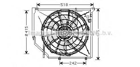 AVA QUALITY COOLING BW7502 Вентилятор, охолодження двигуна