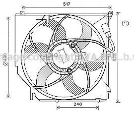 AVA QUALITY COOLING BW7520 Вентилятор, охолодження двигуна