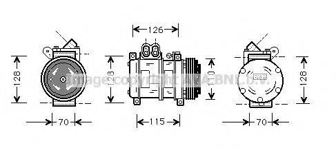 AVA QUALITY COOLING BWAK229 Компресор, кондиціонер