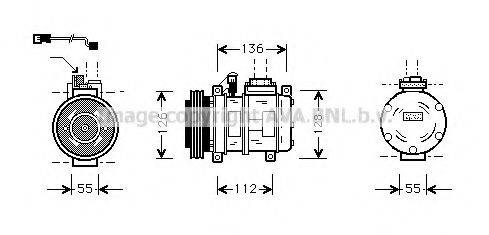 AVA QUALITY COOLING BWK228 Компресор, кондиціонер