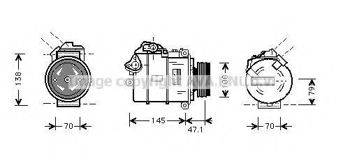 AVA QUALITY COOLING BWK306 Компресор, кондиціонер