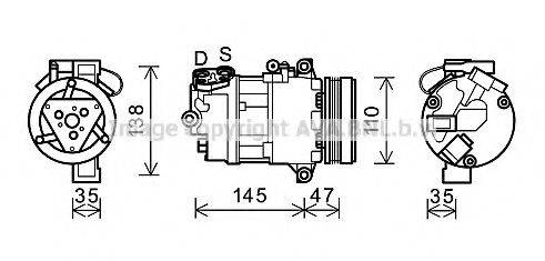 AVA QUALITY COOLING BWK395 Компресор, кондиціонер