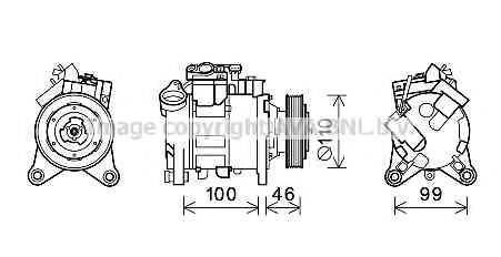 AVA QUALITY COOLING BWK489 Компресор, кондиціонер