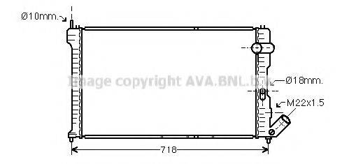 AVA QUALITY COOLING CN2063 Радіатор, охолодження двигуна