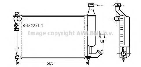 AVA QUALITY COOLING CN2140 Радіатор, охолодження двигуна