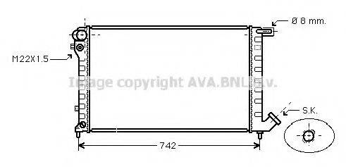 AVA QUALITY COOLING CN2145 Радіатор, охолодження двигуна