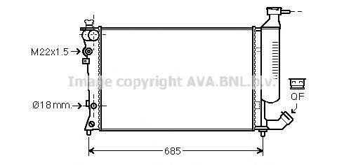 AVA QUALITY COOLING CN2156 Радіатор, охолодження двигуна