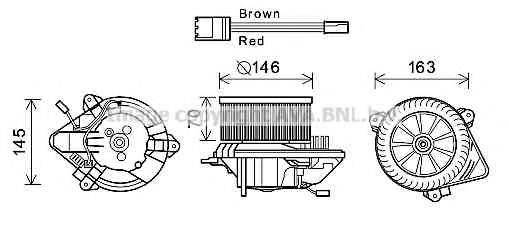 AVA QUALITY COOLING CN8294 Електродвигун, вентиляція салону