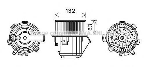 AVA QUALITY COOLING CN8298 Електродвигун, вентиляція салону