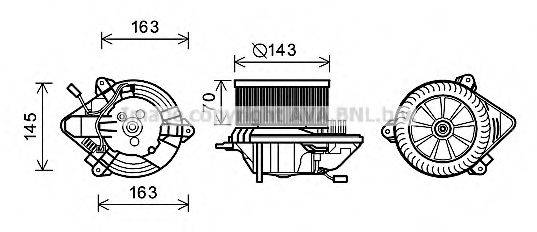 AVA QUALITY COOLING CN8506 Електродвигун, вентиляція салону