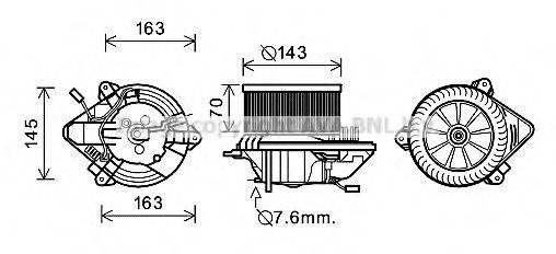 AVA QUALITY COOLING CN8508 Електродвигун, вентиляція салону