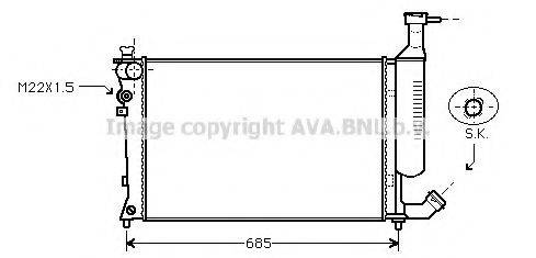 AVA QUALITY COOLING CNA2168 Радіатор, охолодження двигуна