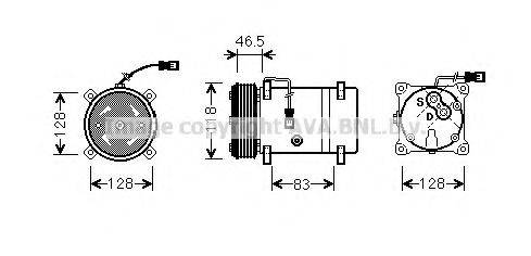 AVA QUALITY COOLING CNAK158 Компресор, кондиціонер