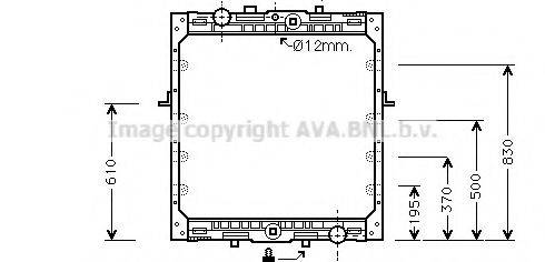 AVA QUALITY COOLING DF2010 Радіатор, охолодження двигуна