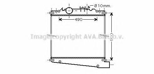 AVA QUALITY COOLING DF2030 Радіатор, охолодження двигуна