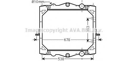 AVA QUALITY COOLING DF2041 Радіатор, охолодження двигуна