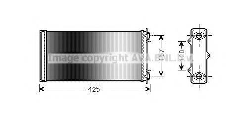 AVA QUALITY COOLING DF6037 Теплообмінник, опалення салону