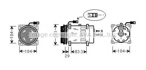 AVA QUALITY COOLING DFAK026 Компресор, кондиціонер