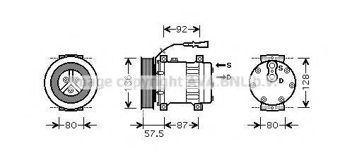 AVA QUALITY COOLING DFAK033 Компресор, кондиціонер