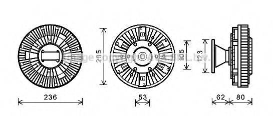 AVA QUALITY COOLING DFC048 Зчеплення, вентилятор радіатора