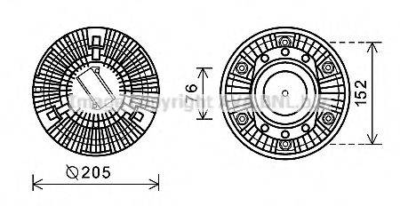 AVA QUALITY COOLING DFC050 Зчеплення, вентилятор радіатора