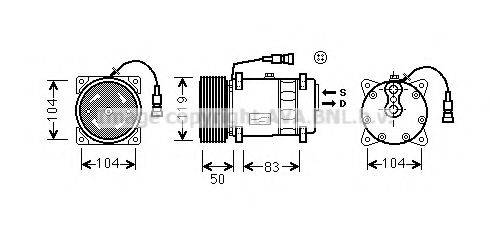 AVA QUALITY COOLING DFK038 Компресор, кондиціонер