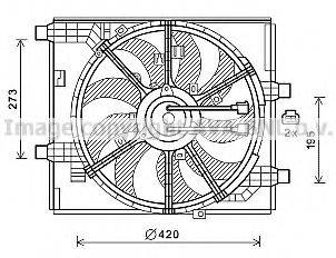 AVA QUALITY COOLING DN7531 Вентилятор, охолодження двигуна