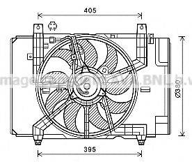 AVA QUALITY COOLING DN7532 Вентилятор, охолодження двигуна