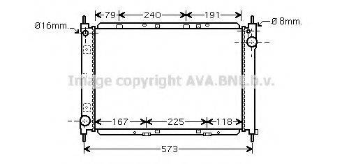 AVA QUALITY COOLING DNA2261 Радіатор, охолодження двигуна