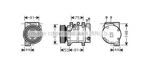 AVA QUALITY COOLING DNAK259 Компресор, кондиціонер