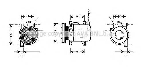 AVA QUALITY COOLING DNK001 Компресор, кондиціонер