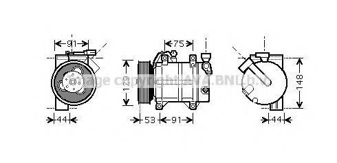 AVA QUALITY COOLING DNK307 Компресор, кондиціонер