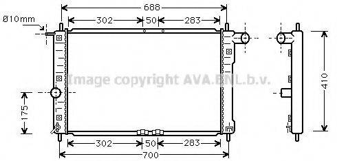 AVA QUALITY COOLING DWA2014 Радіатор, охолодження двигуна