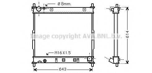 AVA QUALITY COOLING DWA2062 Радіатор, охолодження двигуна