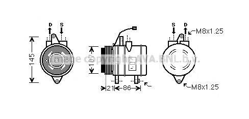 AVA QUALITY COOLING DWAK079 Компресор, кондиціонер