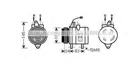 AVA QUALITY COOLING DWK096 Компресор, кондиціонер